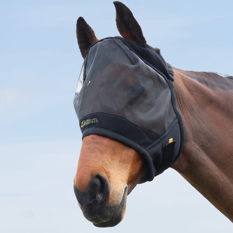 Hy Equestrian Armoured Protect Half Mask without Ears image 2